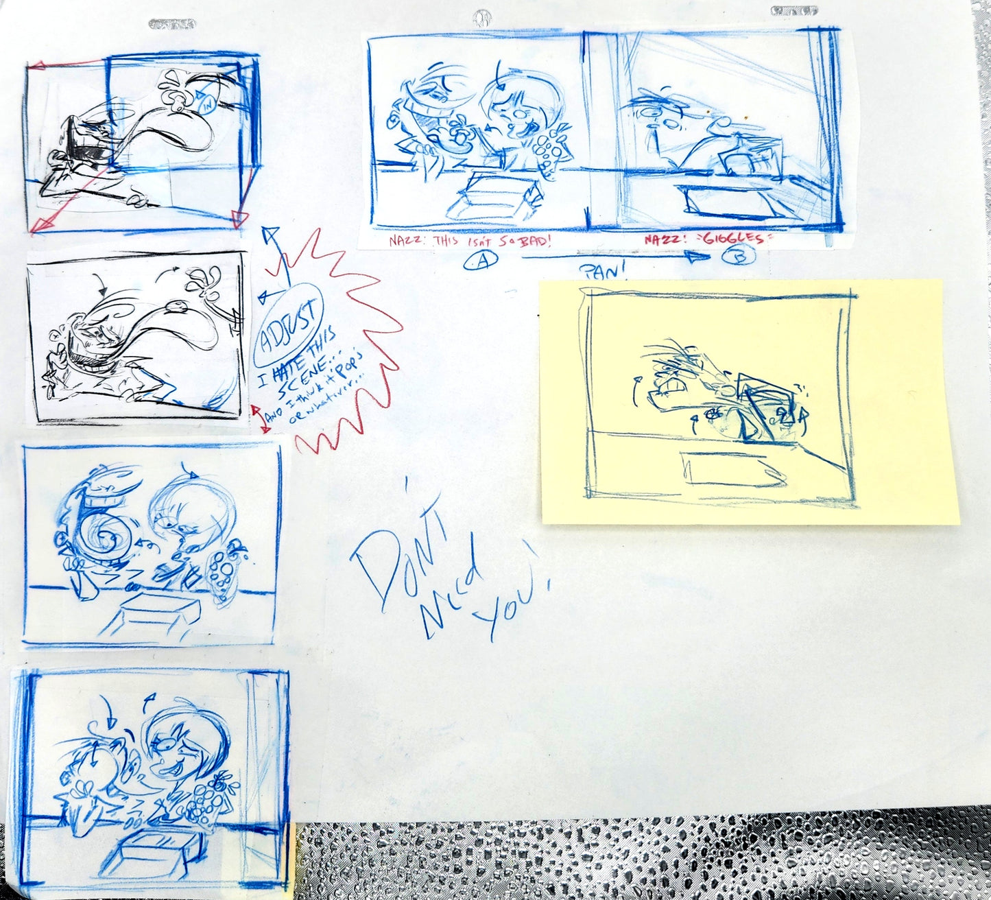 Ed Edd n Eddy: ***FULL 6-PAGE SET*** "Fistful of Ed: Cafeteria Taunts" ALT/CUT Thumbnail Panel Page by Raven Molisee