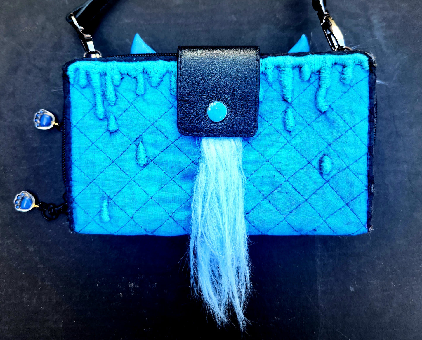 Sculpted "MONSTER" Purse w/Embroidery & COA