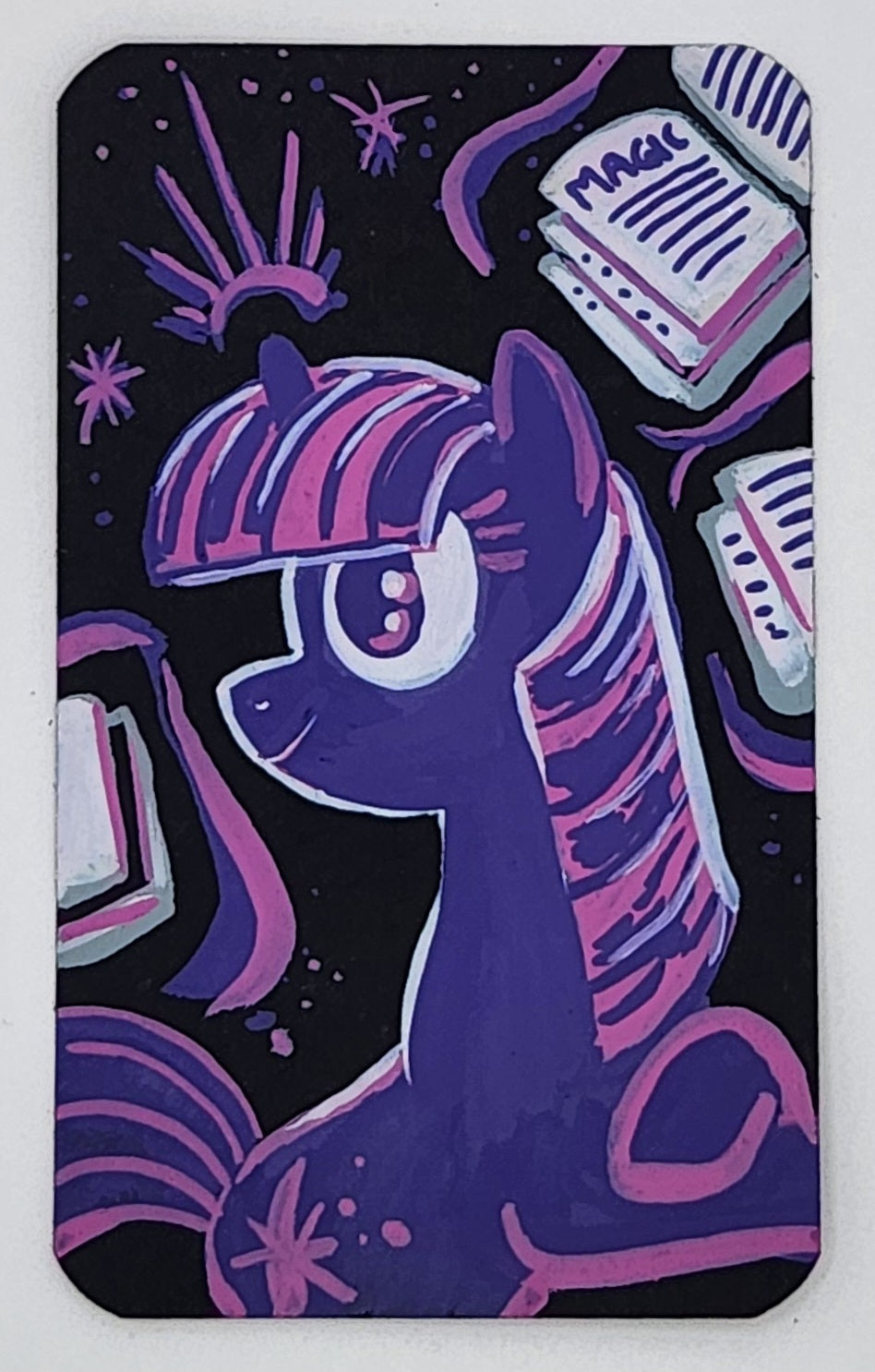 MLP:FIM Twilight Sparkle #3 — Original Acrylic Mini Painting (Signed)