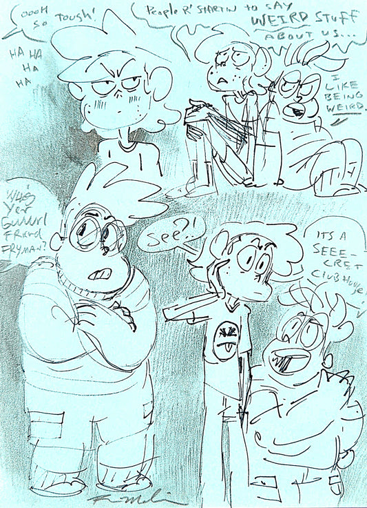 Steven Universe – Horror Club "Lonely Weirdos" Production Drawing (Lars & Ronaldo, 2014)