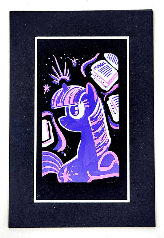 MLP:FIM Twilight Sparkle #3 — Original Acrylic Mini Painting (Signed)