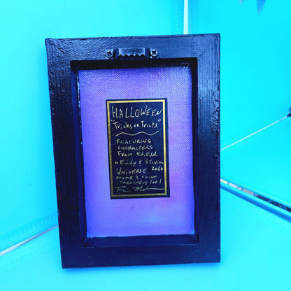 MED Halloween "Tricks OR Treats" Wood & Canvas Wall Plaque