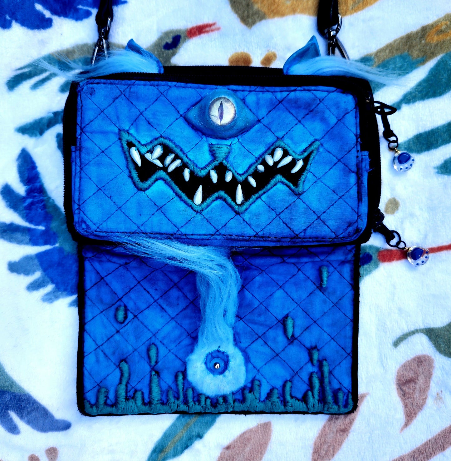 Sculpted "MONSTER" Purse w/Embroidery & COA