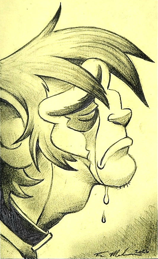 The Horrors Of Being Alive: "Dance Monkey" Graphite Development Drawing