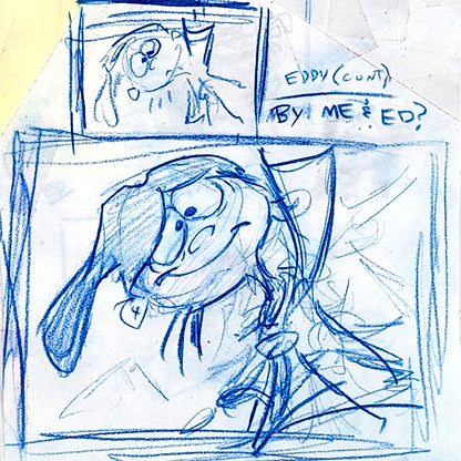 Ed Edd n Eddy: "Fistful of Ed: Cafeteria Taunts No.1" ALT/CUT Thumbnail Panel Page by Raven Molisee