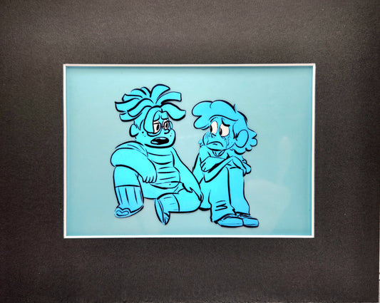 SU "Ghost Boys" Hand-Painted Print w/Certificate of Authenticity - Blue