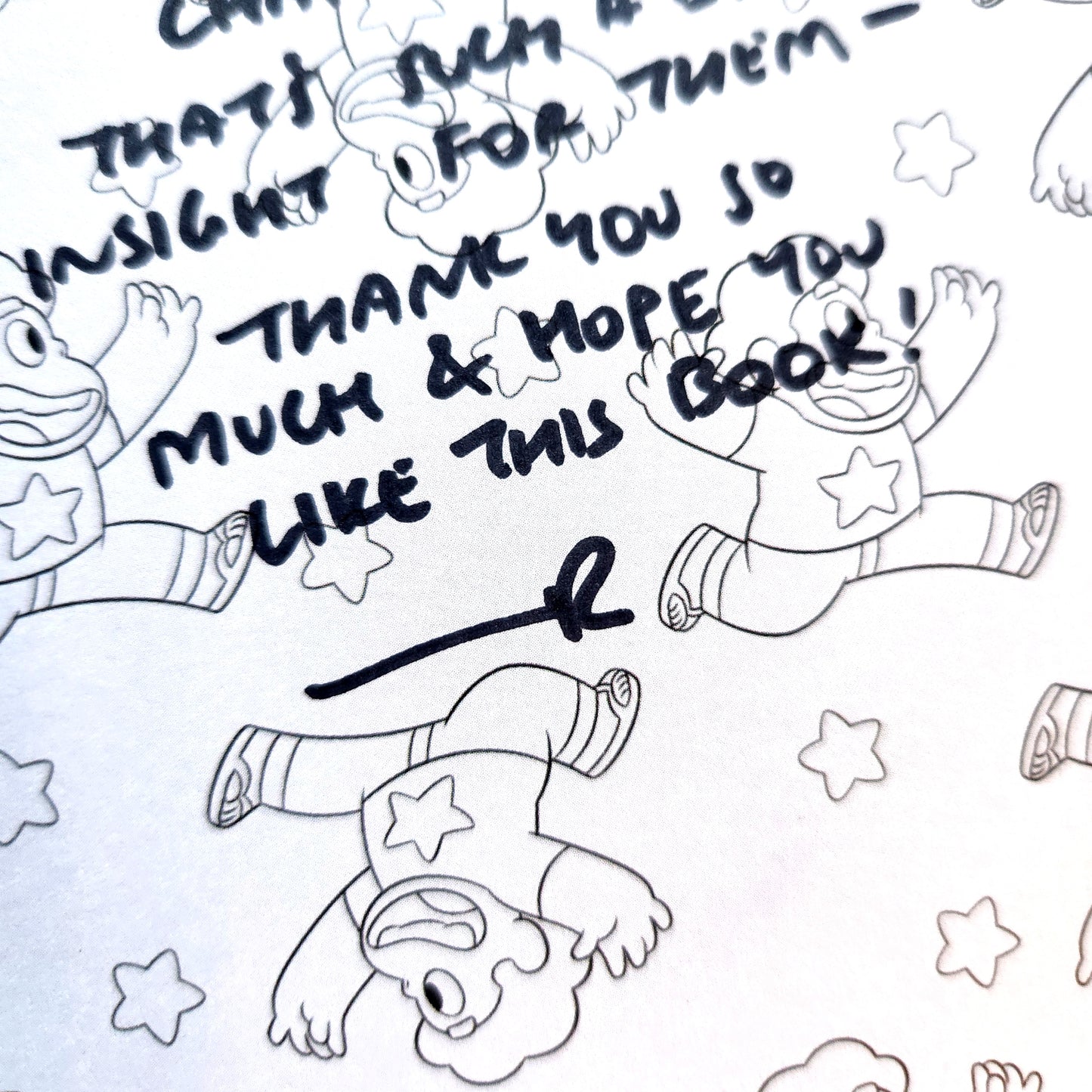 SU "The Answer" REBECCA SUGAR signed/Inscribed Crew Copy