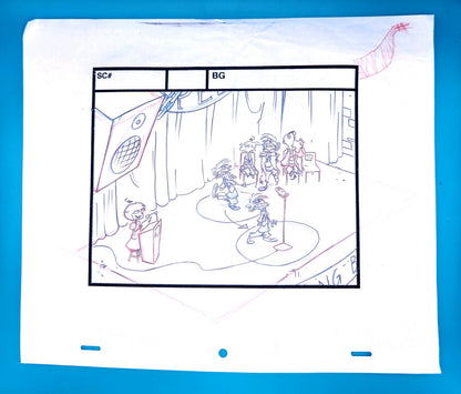 Ed Edd n Eddy: "Rolf At The Mic" 3-Page Production Storyboard Scene
