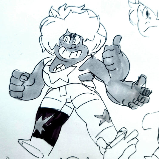 Steven Universe "Origins of Smokey Quartz No. 1" Original Design/Concept Art by Rebecca Sugar