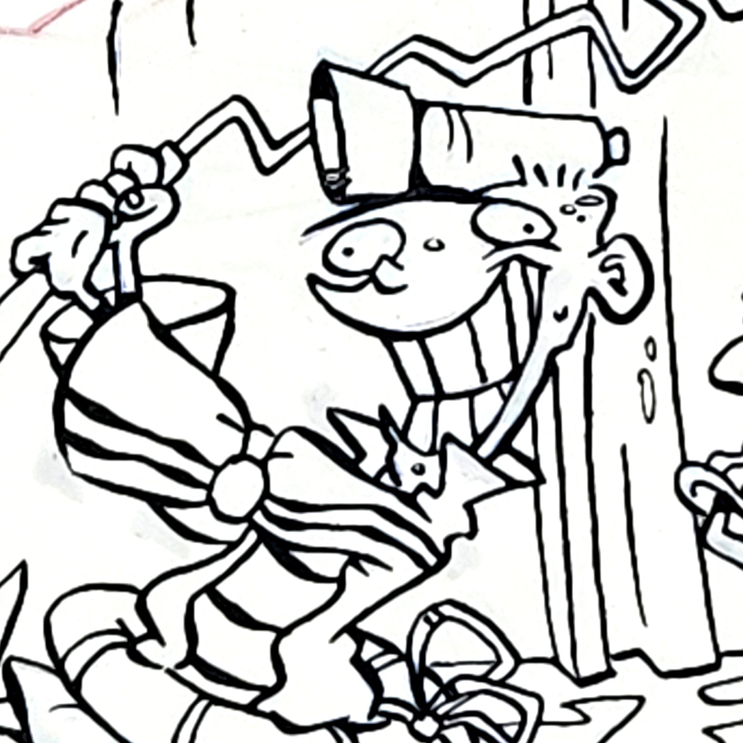 EEnE "Another Ed Down The Drain" Original 11 x 17 Inked Comic Page - Cartoon Network Block Party