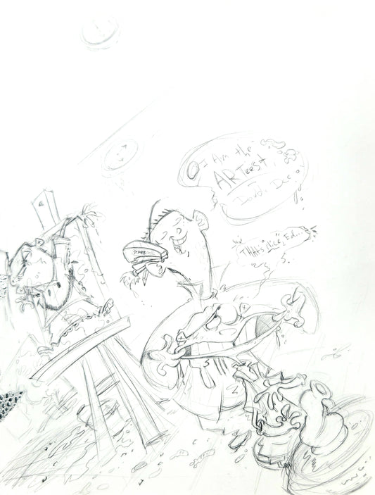 Ed Edd n Eddy "Art Class" Studio-Era Personal Graphite Drawing