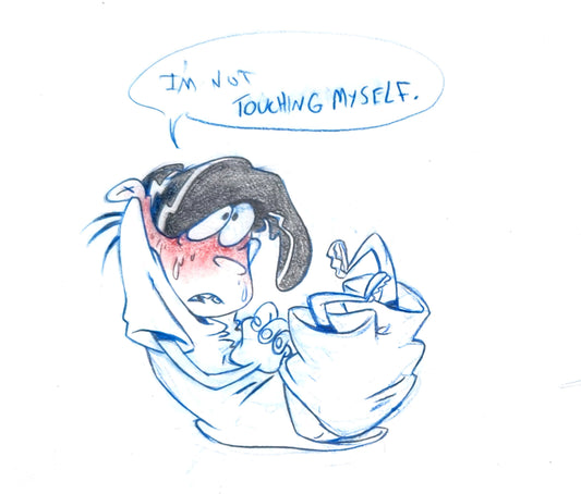 EEnE: "I'm Not Touching Myself" Double Dee Original Drawing (Signed) OOAK