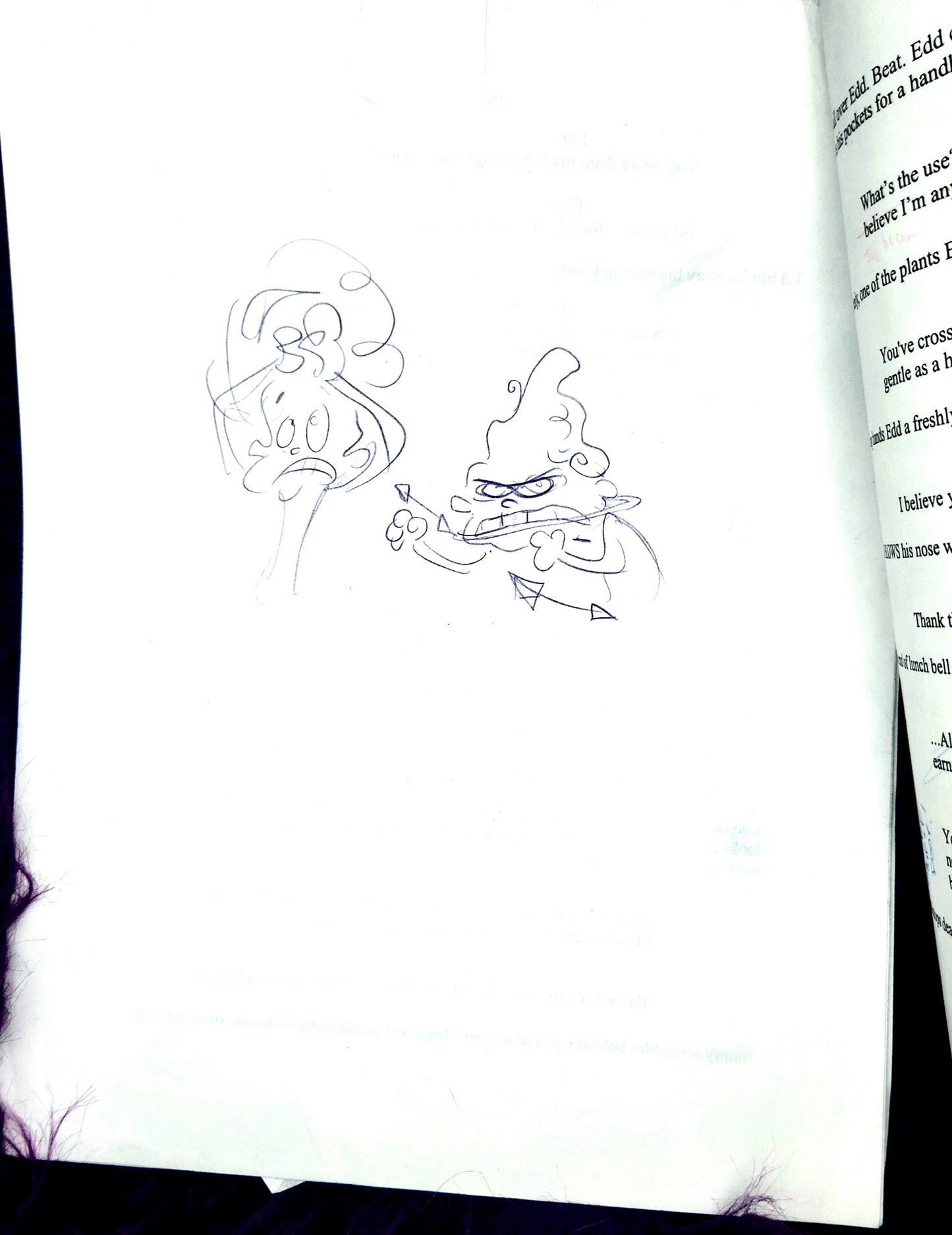 Ed Edd Eddy: Original "Fistful Of Ed" 2006 working Script, Signed & Sketched on by 3 Artists