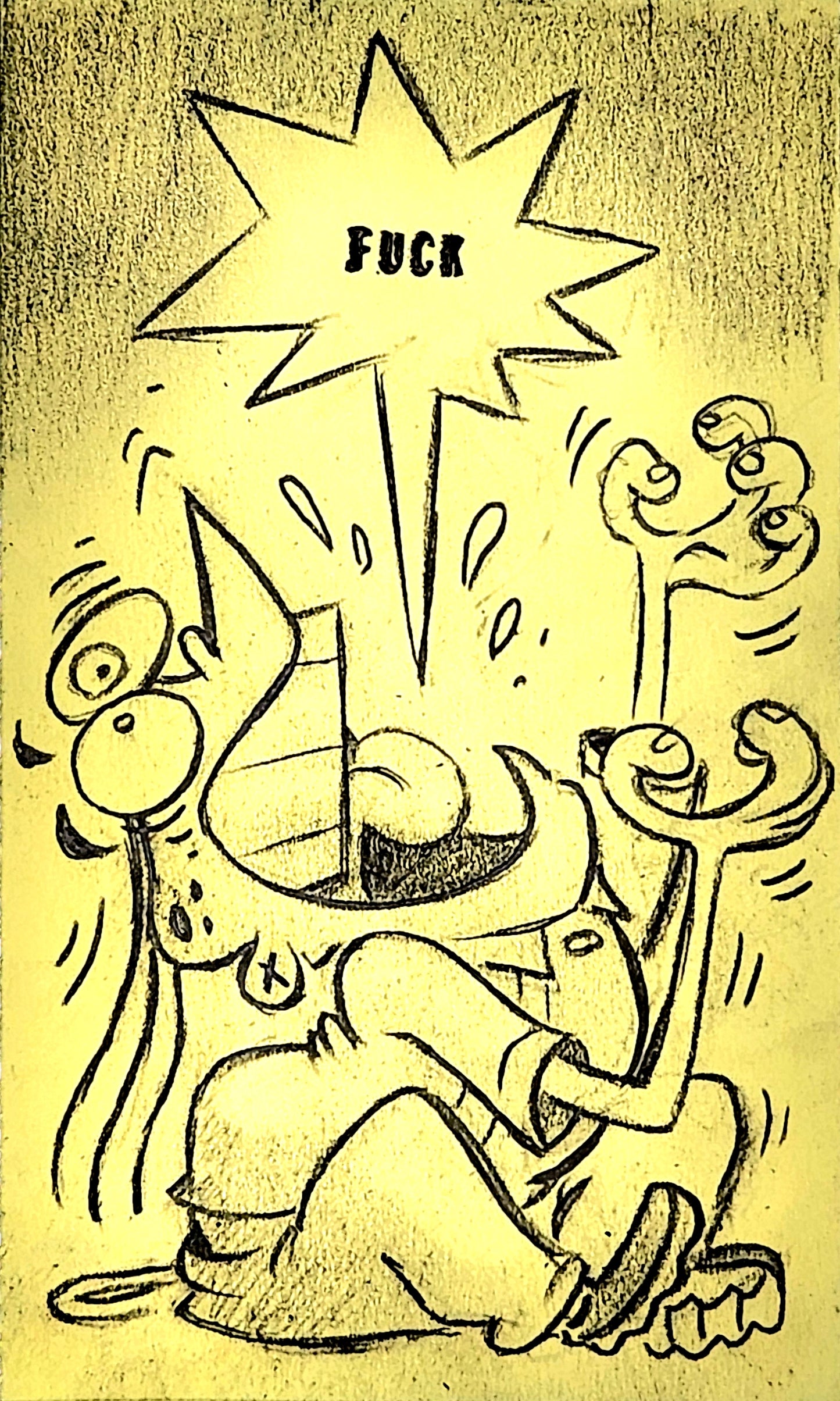 Cartoon Catharthis: "Eddy Sez Fuck" Ed Edd n Eddy Art / Eddy - w/COA