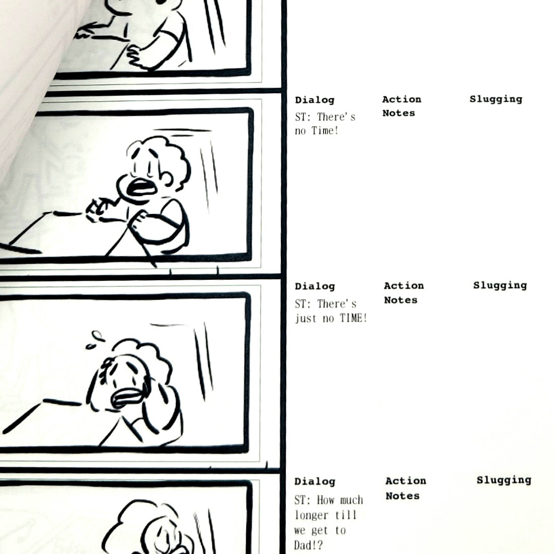 SU - Adventures In Light Distortion: Rough Storyboards (18 pages)