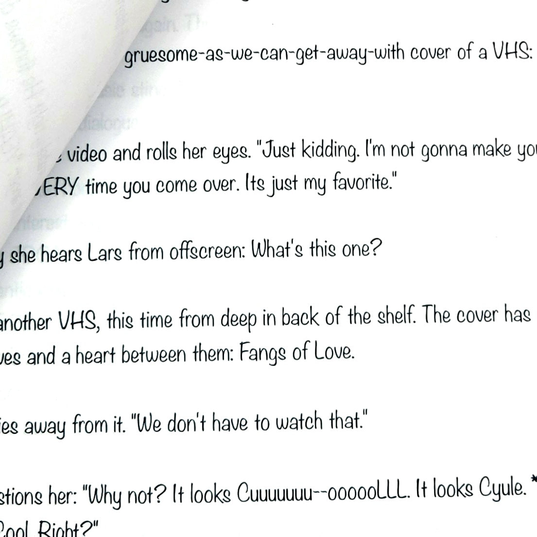 SU - Signed Original Production WRITING Pages- The New Lars (14 pages)