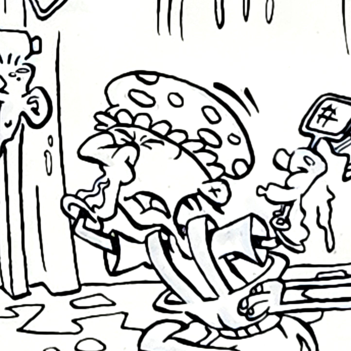 EEnE "Another Ed Down The Drain" Original 11 x 17 Inked Comic Page - Cartoon Network Block Party