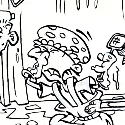 EEnE "Another Ed Down The Drain" Original 11 x 17 Inked Comic Page - Cartoon Network Block Party