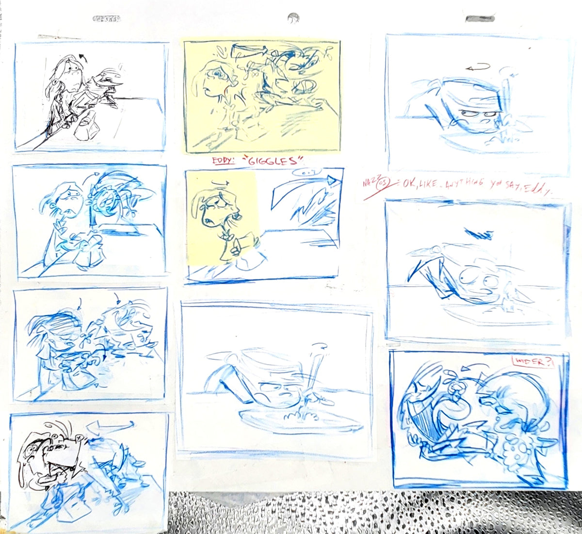 Ed Edd n Eddy: ***FULL 6-PAGE SET*** "Fistful of Ed: Cafeteria Taunts" ALT/CUT Thumbnail Panel Page by Raven Molisee