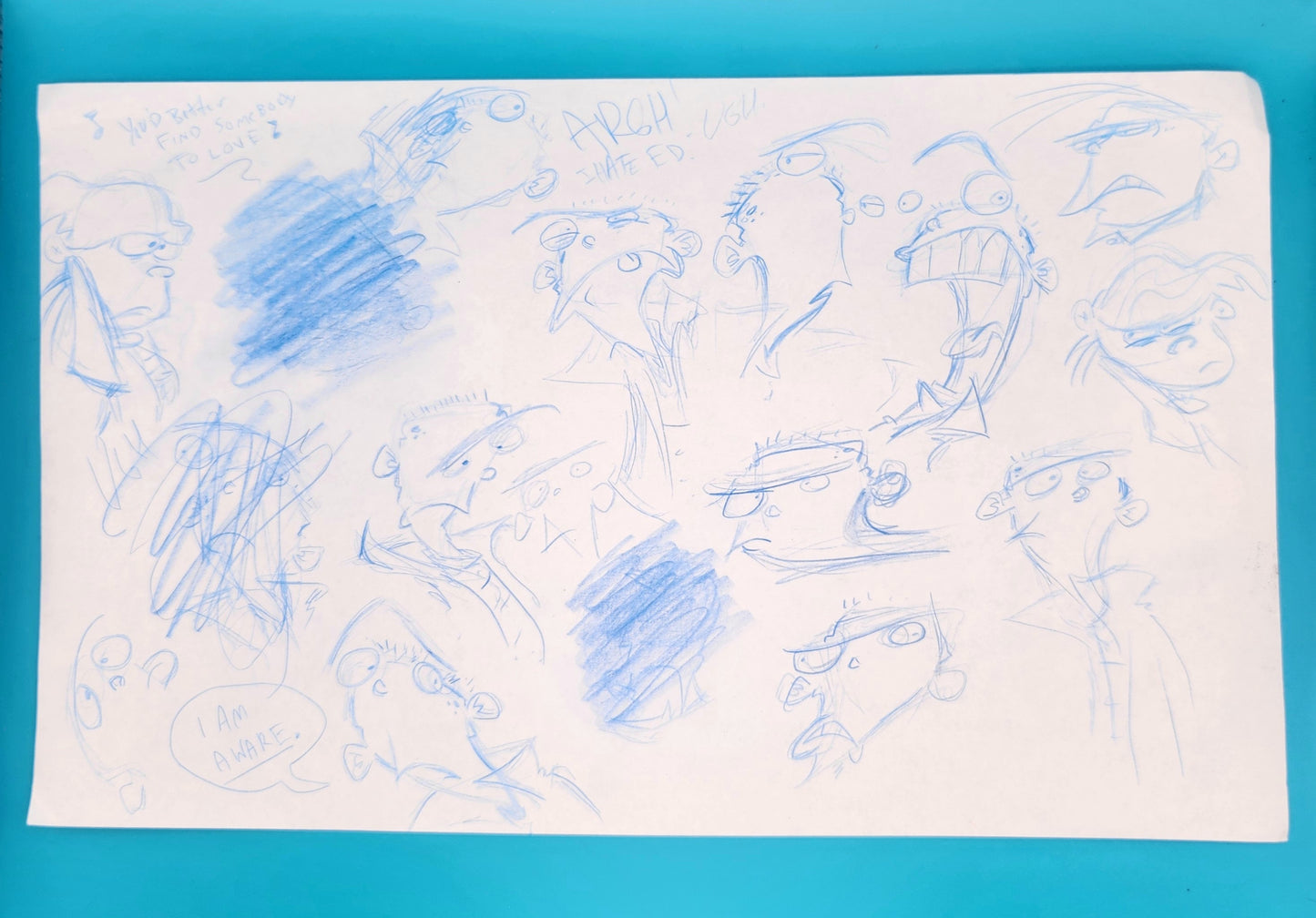 Ed Edd n Eddy: "Ed Sketches" Warm Up Drawings