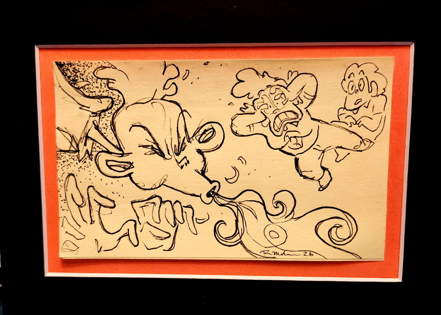 SU "Lars On Fire" Ink Drawing w/COA