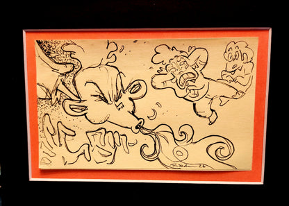 SU "Lars On Fire" Ink Drawing w/COA