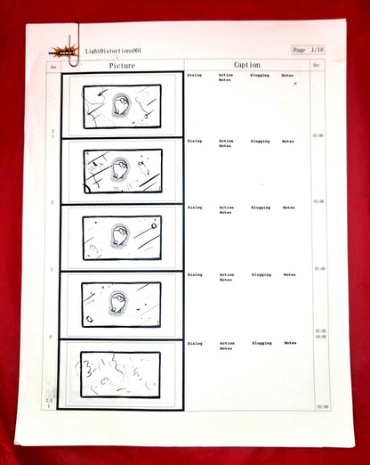 SU - Adventures In Light Distortion: Rough Storyboards (18 pages)