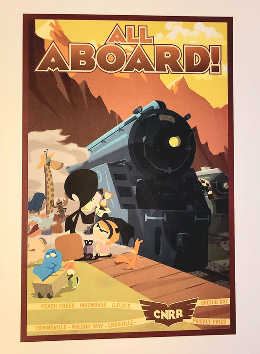 Ed Edd n Eddy: "All Aboard!" Passport Train CN Studio Exclusive HUGE poster (