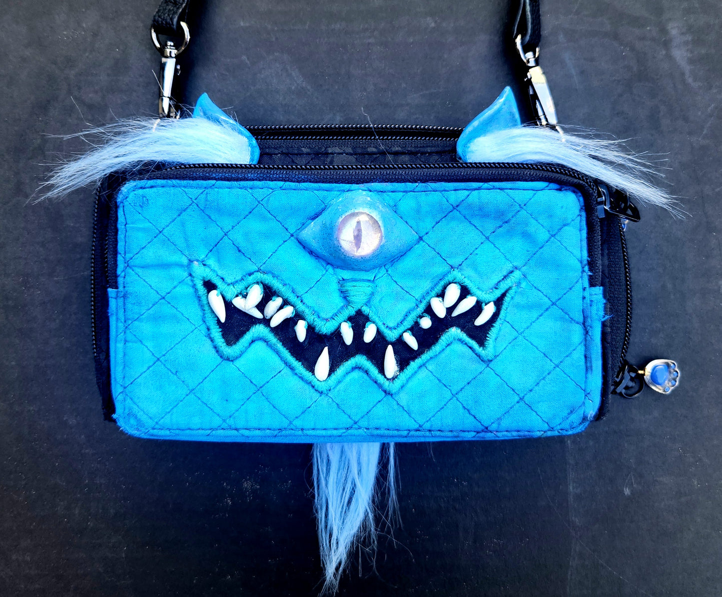 Sculpted "MONSTER" Purse w/Embroidery & COA