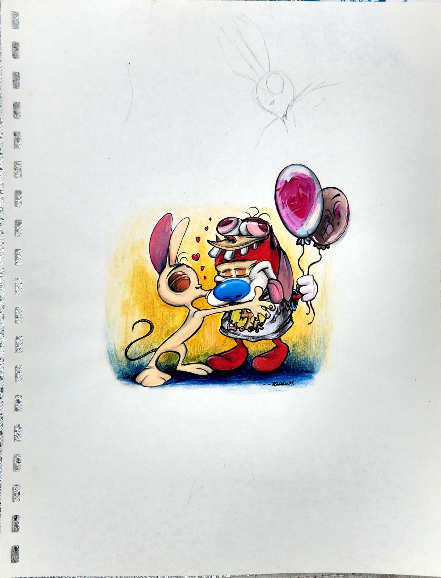 Ren & Stimpy: "Ren's Biggest Fan" Watercolor Fan Artwork