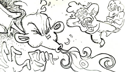 SU "Lars On Fire" Ink Drawing w/COA