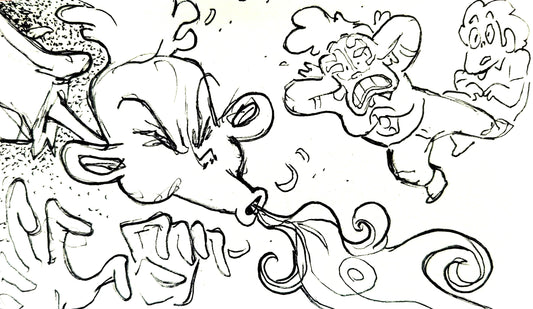 SU "Lars On Fire" Ink Drawing w/COA