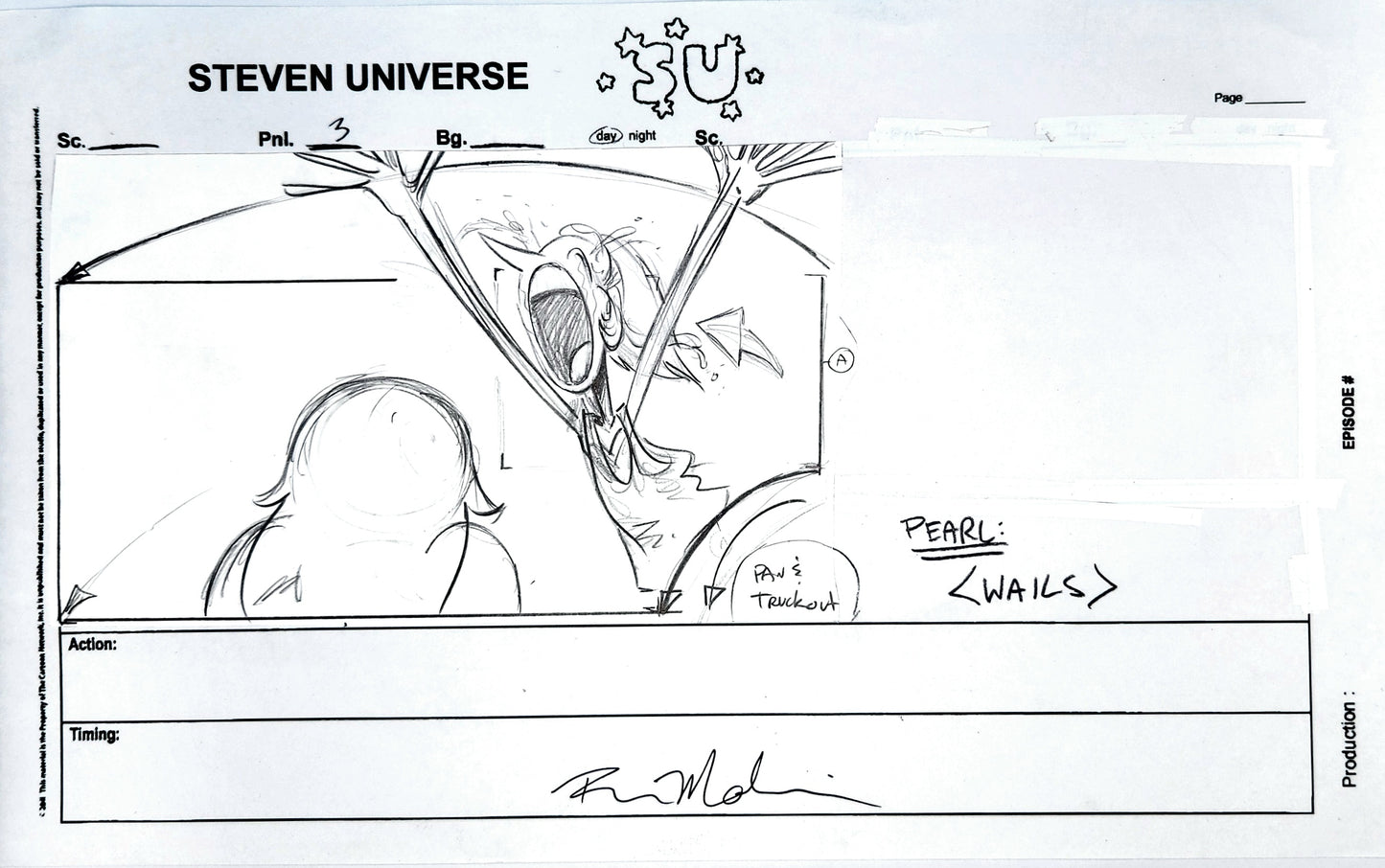 Steven Universe: Production Storyboard "So Many Birthdays" Amethyst & Pearl #002